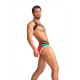 Mister B Urban Club harness X-back Striped Red harness in tessuto elasticizzato