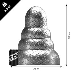 STRETCH'R Tripole Butt Plug Gun Metal XXXL dilatatore anale