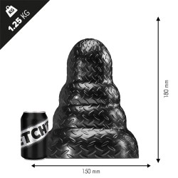 STRETCH'R Tripole Butt Plug Black Metallic XL dilatatore anale