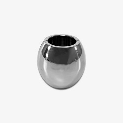 Black Label Donut Ball Stretcher 55 x 35 mm. in acciaio inox per testicoli 