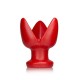 Oxballs Rosebud 1 Hole Opener Small Red plug dilatatore anale con tre petali in silicone