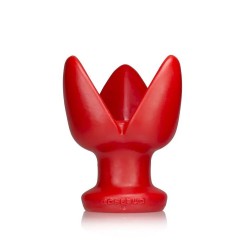 Oxballs Rosebud 1 Hole Opener Small Red plug dilatatore anale con tre petali in silicone
