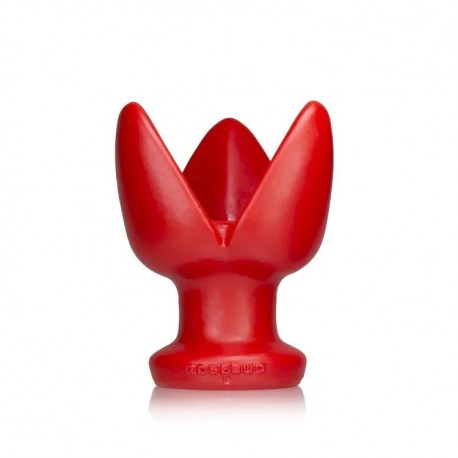 Oxballs Rosebud 1 Hole Opener Small Red plug dilatatore anale con tre petali in silicone