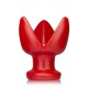 Oxballs Rosebud 1 Hole Opener Small Red plug dilatatore anale con tre petali in silicone