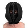 Strict Zip Front Bondage Hood maschera cappuccio con fori naso e occhi
