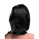 Strict Zip Front Bondage Hood maschera cappuccio con fori naso e occhi