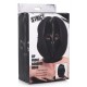 Strict Zip Front Bondage Hood maschera cappuccio con fori naso e occhi