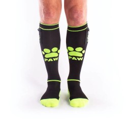 BRUTUS Puppy Party Socks w. Pockets Neon Yellow calzettoni con piccolo taschino
