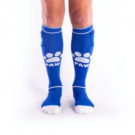 BRUTUS Puppy Party Socks w. Pockets Blue White calzettoni con piccolo taschino
