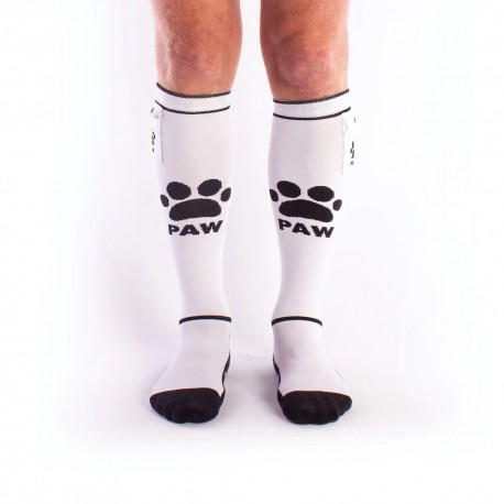 BRUTUS Puppy Party Socks w. Pockets White Black calzettoni con piccolo taschino