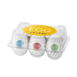 Tenga 6 Eggs Variety Pack Easy Beat Package (6x) confezione di 6 uova miste masturbatori ﻿