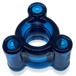 Oxballs Heavy Squeeze Weighted Ballstretcher Space Blue anello per i testicoli con pesi in TPR estensibile