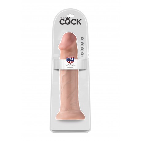 King Cock (14.00 inch) 35,6 cm. Flesh dildo XL fallo realistico