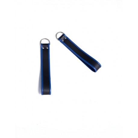 Mister B Ankle Sling Loops Black With Blue Piping cinghie per reggere le caviglie sulla sling﻿