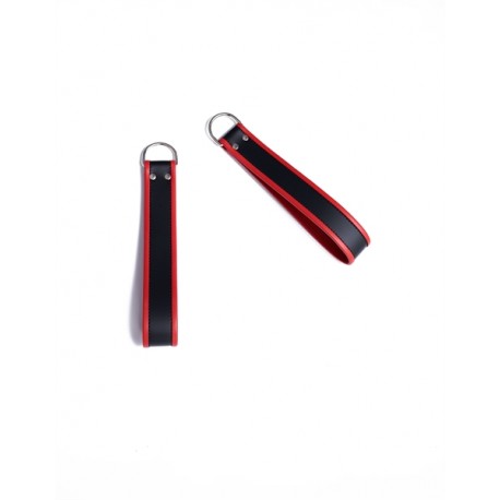 Mister B Ankle Sling Loops Black With Red Piping cinghie per reggere le caviglie sulla sling﻿