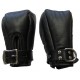 Mister B Premium Bondage Fist Mitts coppia di guanti per restrizioni in pelle per mani