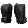 Mister B Premium Bondage Fist Mitts coppia di guanti per restrizioni in pelle per mani