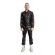 Mister B BEAT Nylon Track Suit Pants Black Red pantaloni tuta