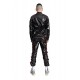 Mister B BEAT Nylon Track Suit Pants Black Red pantaloni tuta
