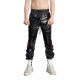 Mister B BEAT Nylon Track Suit Pants Black Red pantaloni tuta