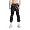 Mister B BEAT Nylon Track Suit Pants Black Red pantaloni tuta