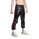 Mister B BEAT Nylon Track Suit Pants Black Red pantaloni tuta