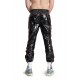 Mister B BEAT Nylon Track Suit Pants Black Red pantaloni tuta
