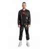 Mister B BEAT Nylon Track Suit Jacket Black Red giacca tuta
