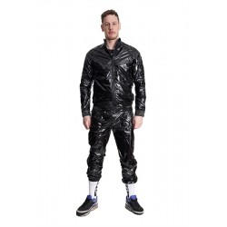 Mister B BEAT Nylon Track Suit Jacket Black Black giacca tuta nero
