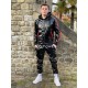 Mr Riegillio PVC Tracksuit Pants Red Stripes pantaloni tuta in PVC lucido con righe