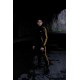 Mr Riegillio PVC Tracksuit Pants Yellow Stripes pantaloni tuta in PVC lucido con righe