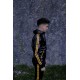 Mr Riegillio PVC Tracksuit Pants Yellow Stripes pantaloni tuta in PVC lucido con righe
