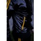 Mr Riegillio PVC Tracksuit Jacket Yellow Stripes giacca tuta con zip in PVC lucido con righe