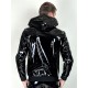 Mr Riegillio PVC Tracksuit Jacket White Stripes giacca tuta con zip in PVC lucido con righe