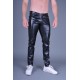 Mr Riegillio MR 5 Pockets Pants Black pantaloni in pelle artificiale
