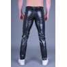 Mr Riegillio MR 5 Pockets Pants Black pantaloni in pelle artificiale