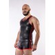Mister B Neoprene Tank Top Black Red canotta in neoprene