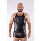 Mister B Neoprene Tank Top Black Orange canotta in neoprene
