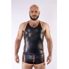 Mister B Neoprene Tank Top Black Orange canotta in neoprene