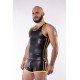 Mister B Neoprene Tank Top Black Orange canotta in neoprene