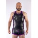 Mister B Neoprene Tank Top Black Purple canotta in neoprene
