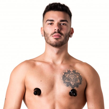 665 Super Silicone Nipple Suckers Large Black ventose large per capezzoli in silicone