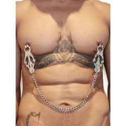 Mister B Pinch Japanese Clover Clamps with Chain pinze tortura strizza capezzoli con catenella in metallo