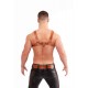 Mister B Leather Chest Harness Saddle Leather Brown harness per torace in pelle marrone