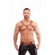 Mister B Leather Chest Harness Saddle Leather Brown harness per torace in pelle marrone