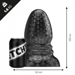 STRETCH'R Ripple Butt Plug Gun Metal XXL dilatatore anale