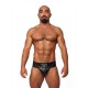 Mister B Leather Premium Jockstrap Black Black sospensorio in leather pelle con zip