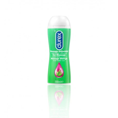 Durex Massage 2 in 1 Aloe Vera 200 Ml. Lubrificante Gel lubrificante per il massaggio e per il sesso
