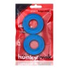 Hunkyjunk Stiffy 2-pack bulge Cockrings Teal Blue confezione con 2 cockring in Silicone e TPR