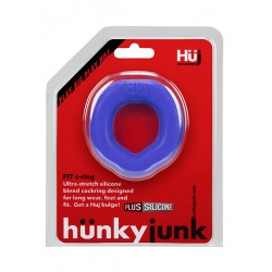 Hunkyjunk Fit Ergo Shaped Cockring Blue cockring ergonomico in Silicone e TPR